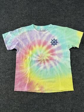 Benny & Belle Shirt Girls M Multicolor Tie Dye Salty Air Not A Care Nautical